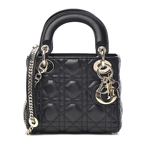 mini black lady dior|Mini Lady Dior Bag Black Cannage Lambskin .